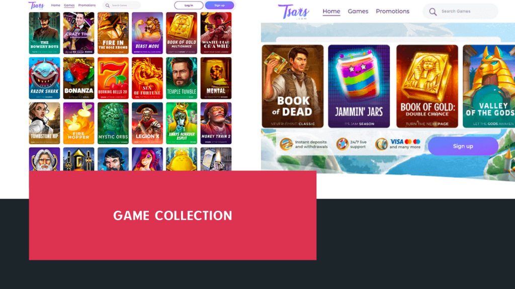 Tsars casino Game collection