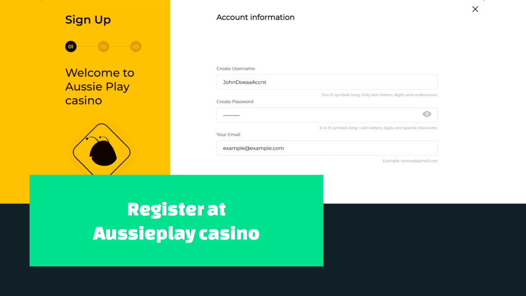 Aussie Play Casino Registration